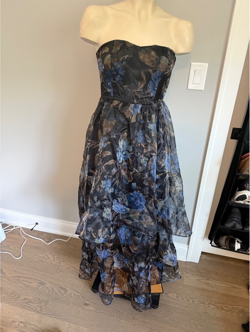Lulus New Strapless Floral High-Low Dress with Tags - Picture 12 of 15
